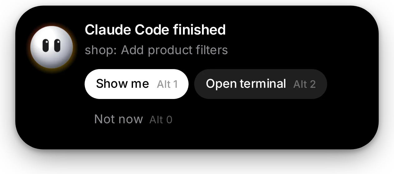 Claude Code finishes