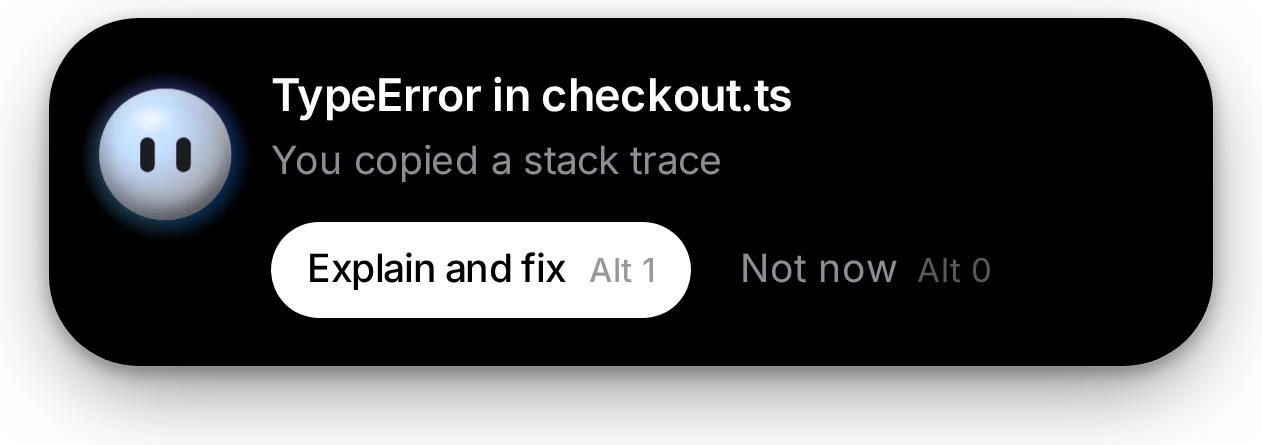 You copy an error